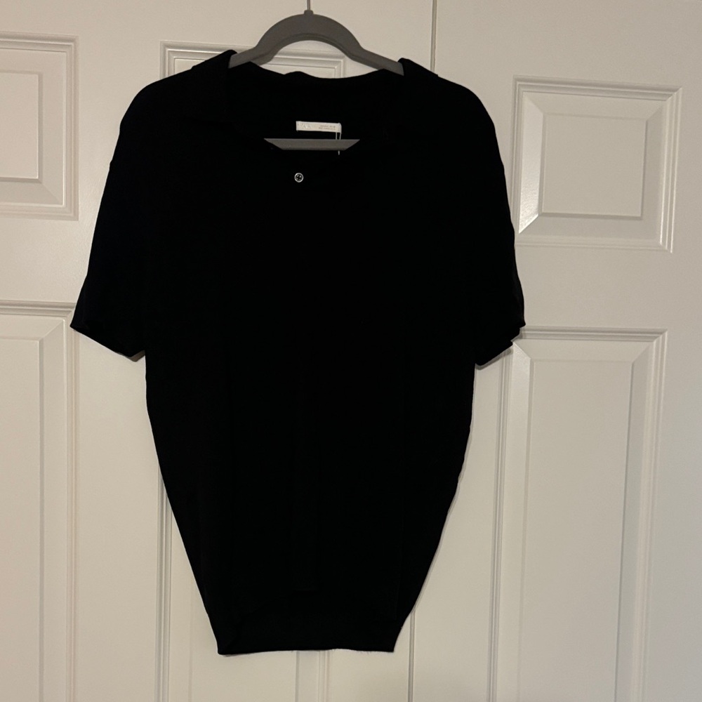 Zara men’s knit polo shirt
